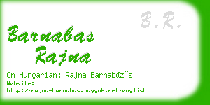 barnabas rajna business card